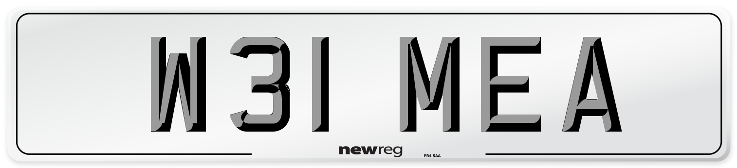 W31 MEA Number Plate from New Reg